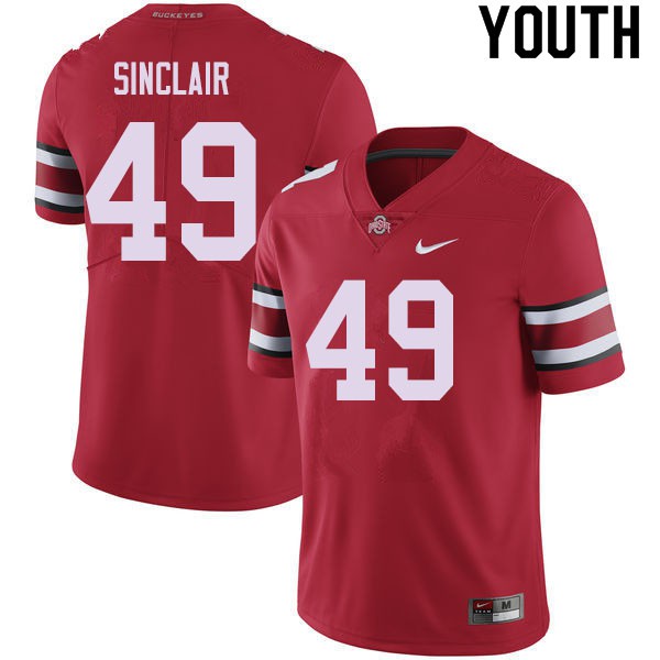 Ohio State Buckeyes #49 Darryl Sinclair Youth Player Jersey Red
